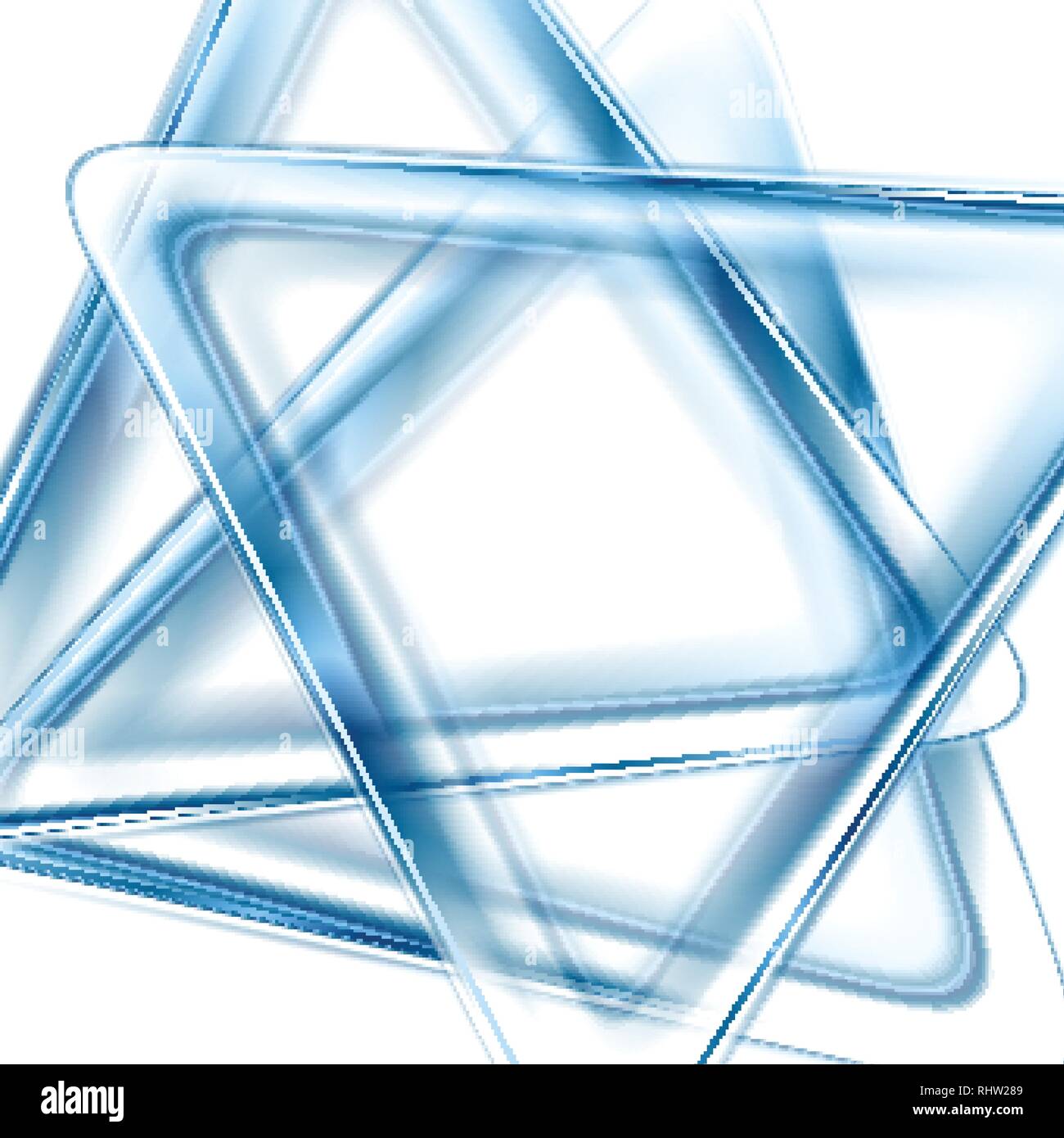 Blue glossy triangles abstract tech background. Modern geometric vector ...