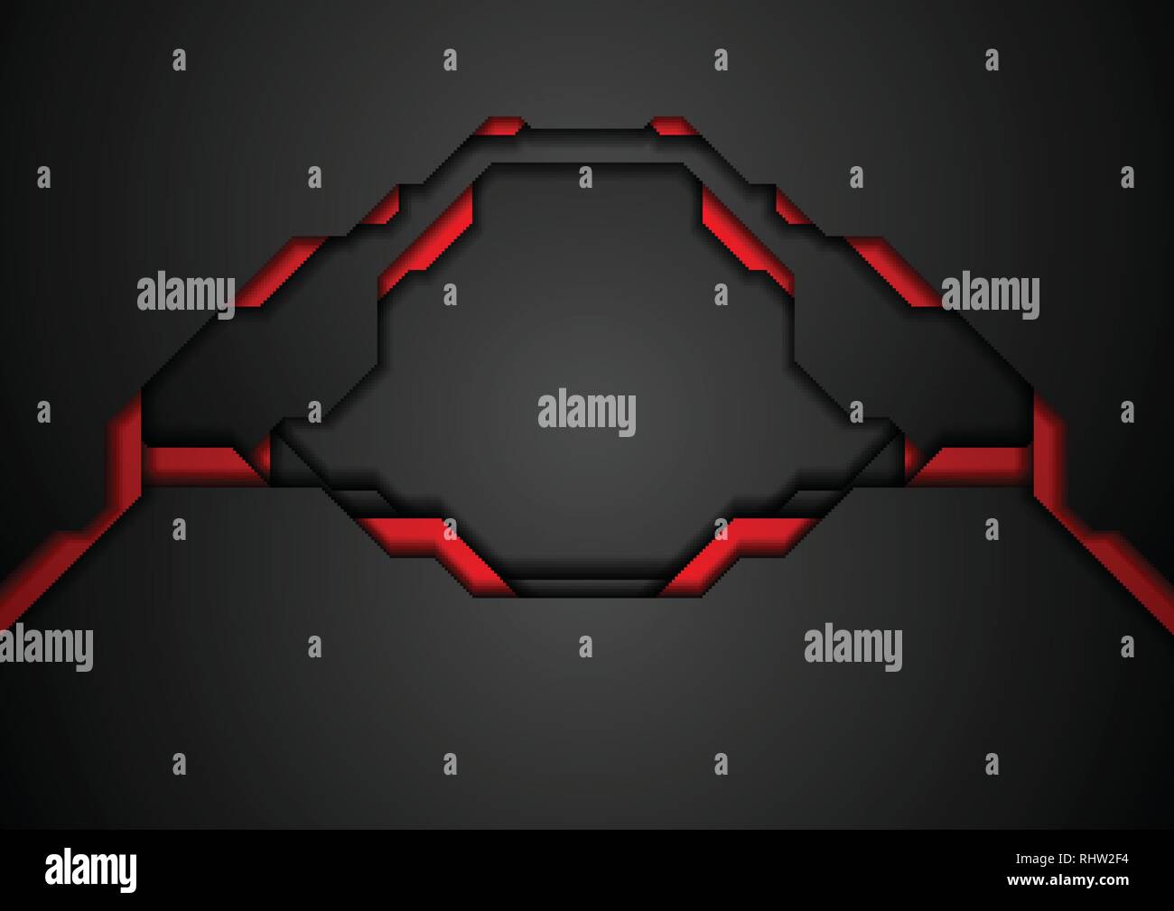 Abstract corporate red and black tech contrast background design ...