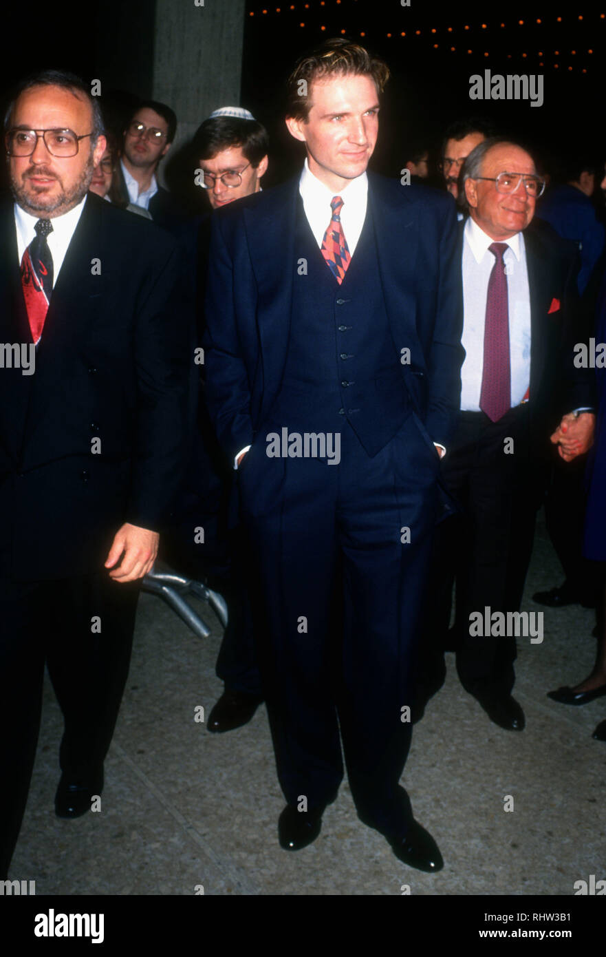 CENTURY CITY, CA - DECEMBER 9: Actor Ralph Fiennes attends Universal Pictures' 'Schindler's List' Premiere on December 9, 1993 at Cineplex Odeon Century Plaza Cinemas in Century City, California. Photo by Barry King/Alamy Stock Photo Stock Photo