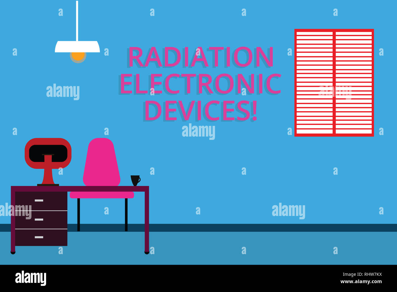 Handwriting text Radiation Electronic Devices. Concept meaning radio  frequency emitted by electronic devices Work Space Minimalist Interior  Computer a Stock Photo - Alamy