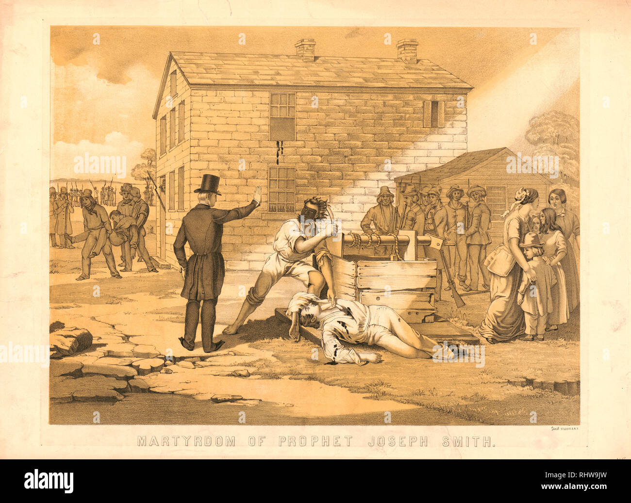 Martyrdom of Prophet Joseph Smith ca. 1891 Stock Photo
