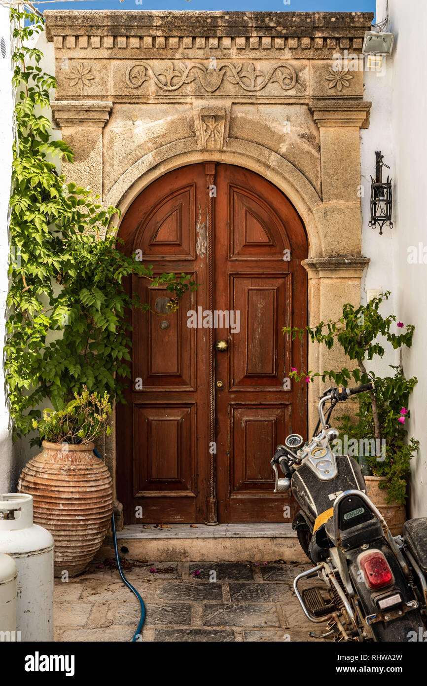 Rhodes the captains house bar lindos hires stock photography and