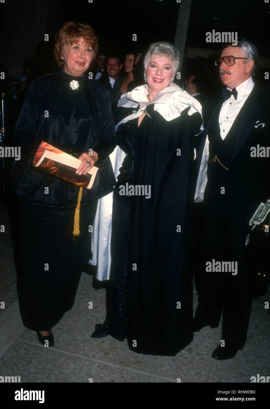 CENTURY CITY, CA - DECEMBER 9: American Operatic soprano Beverly Sills, actress Shirley Jones and comedian Marty Ingels attend the opening night of 'Sunset Blvd' on December 9, 1993 at the Shubert Theater in Century City, California. Photo by Barry King/Alamy Stock Photo Stock Photo