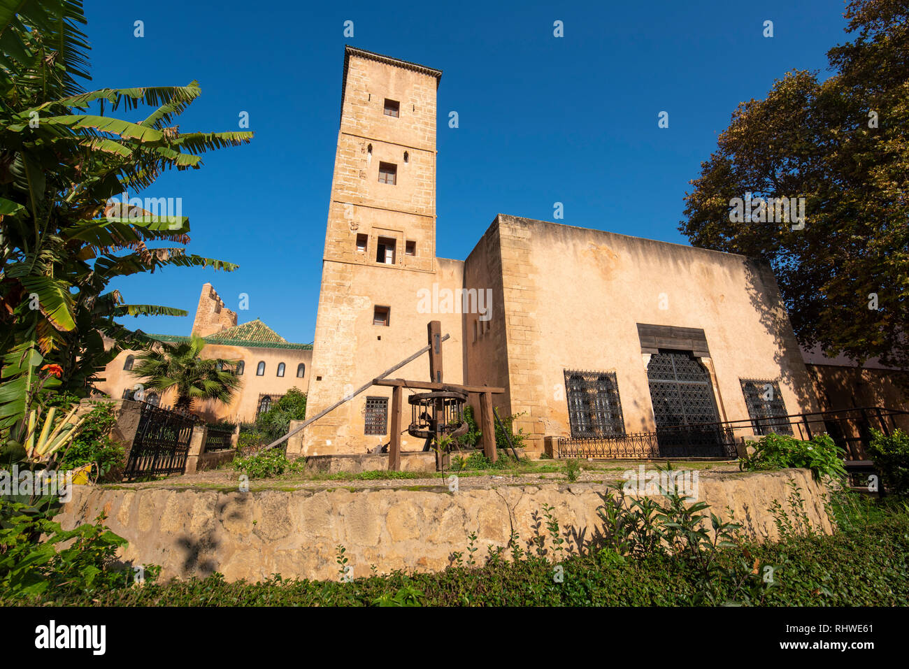 View of the Andalusian Gardens and Museum of Oudayas in The Kasbah of ...