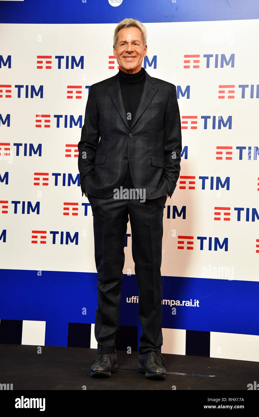 Gian Mattia D'Alberto / lapresse 04-02-2019 Sanremo IM Spettacolo 69mo Festival della canzone italiana Conferenza stampa organizzazione nella foto: Claudio Baglioni Gian Mattia D'Alberto / lapresse 2019-02-04 Sanremo IM 69th Italian song festival Organization press conference in the photo: Claudio Baglioni Stock Photo