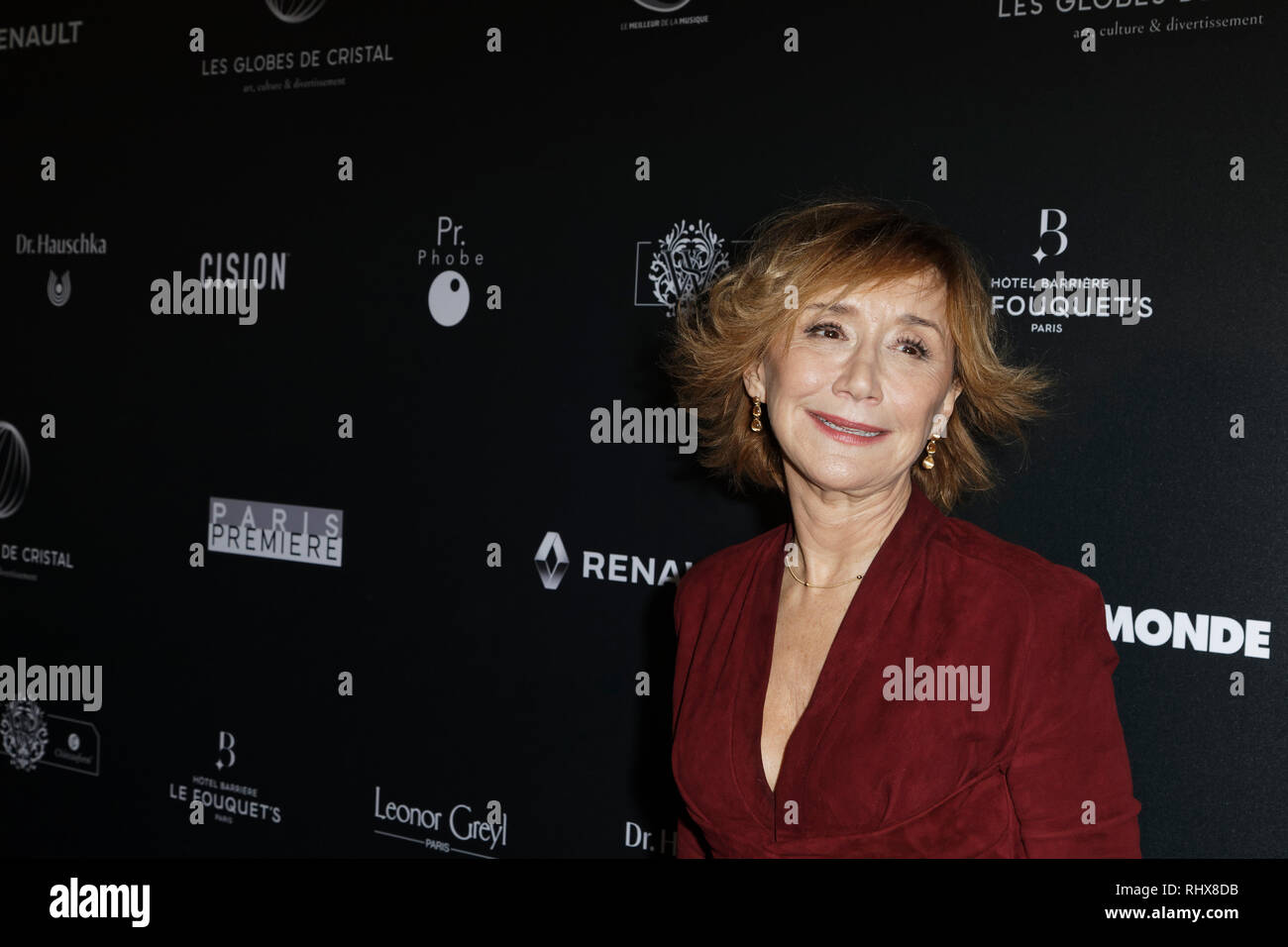 Paris, France. 4th Feb, 2019. Actress Marie-Anne Chazel attends the 14th Crystal Globes Ceremony at Salle Wagram on February 4, 2019 in Paris, France. Credit: Bernard Menigault/Alamy Live News Stock Photo