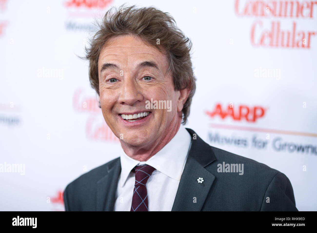 BEVERLY HILLS, LOS ANGELES, CA, USA - FEBRUARY 04: Actor Martin Short arrives at the AARP The Magazine's 18th Annual Movies for Grownups Awards held at the Beverly Wilshire Four Seasons Hotel on February 4, 2019 in Beverly Hills, Los Angeles, California, United States. (Photo by Xavier Collin/Image Press Agency) Stock Photo