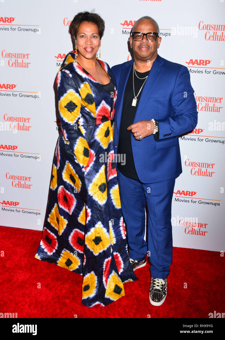 Los Angeles, USA. 04th Feb, 2019. Terence Blanchard and wife Robin Burgess 029 attends the 18th Annual AARP The Magazine's Movies For Grownups Awards at the Beverly Wilshire Four Seasons Hotel on February 04, 2019 in Beverly Hills, California. Credit: Tsuni/USA/Alamy Live News Stock Photo