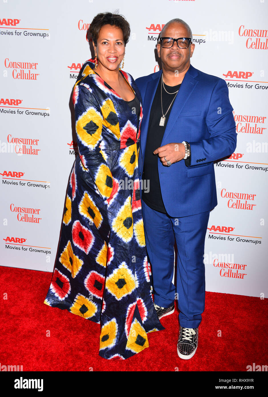 Los Angeles, USA. 04th Feb, 2019. Terence Blanchard and wife Robin Burgess 030 attends the 18th Annual AARP The Magazine's Movies For Grownups Awards at the Beverly Wilshire Four Seasons Hotel on February 04, 2019 in Beverly Hills, California. Credit: Tsuni/USA/Alamy Live News Stock Photo