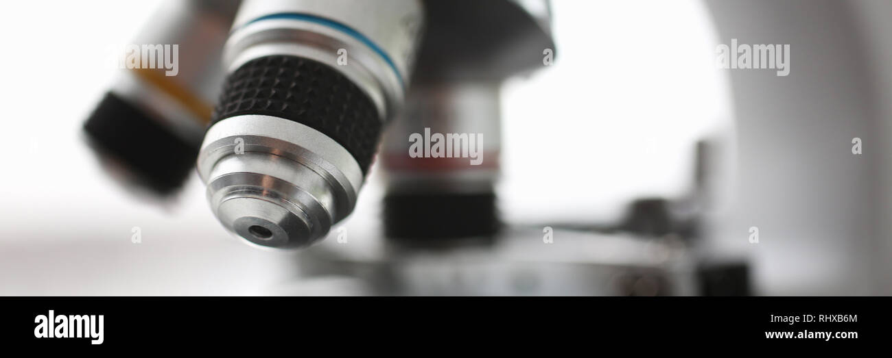 The head microscope on the background of Stock Photo