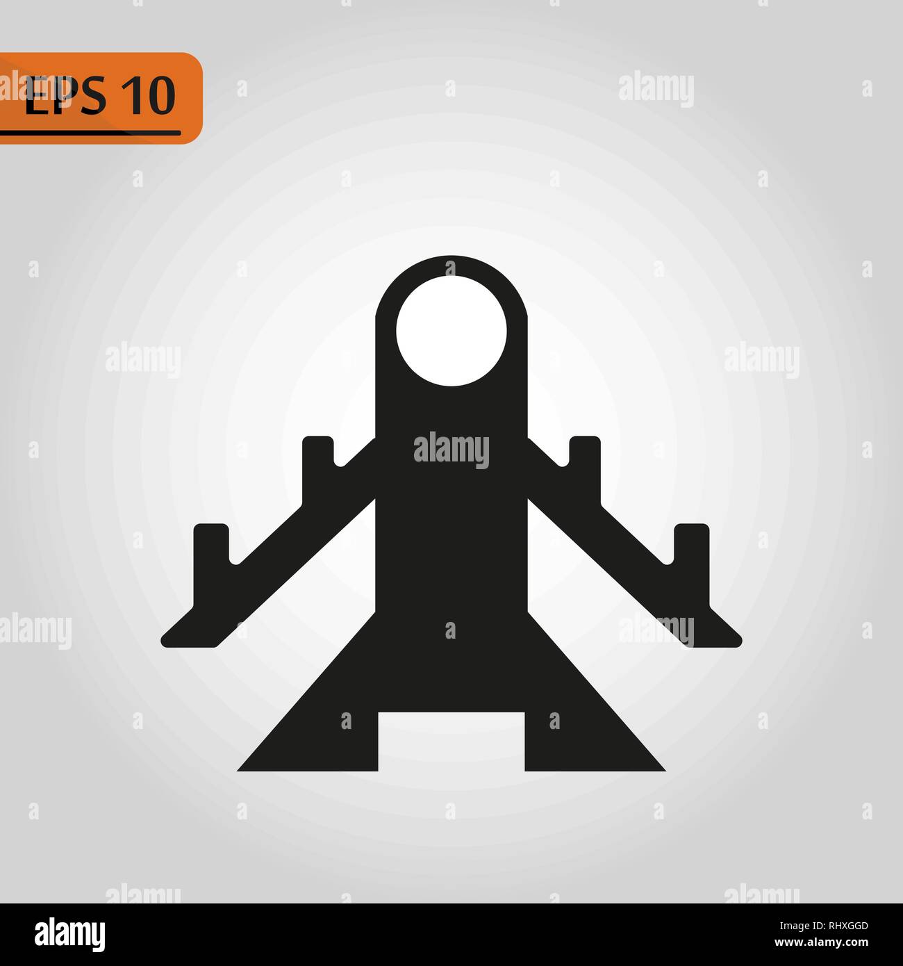Rocket launch black icon, vector sign on isolated background. Rocket ...