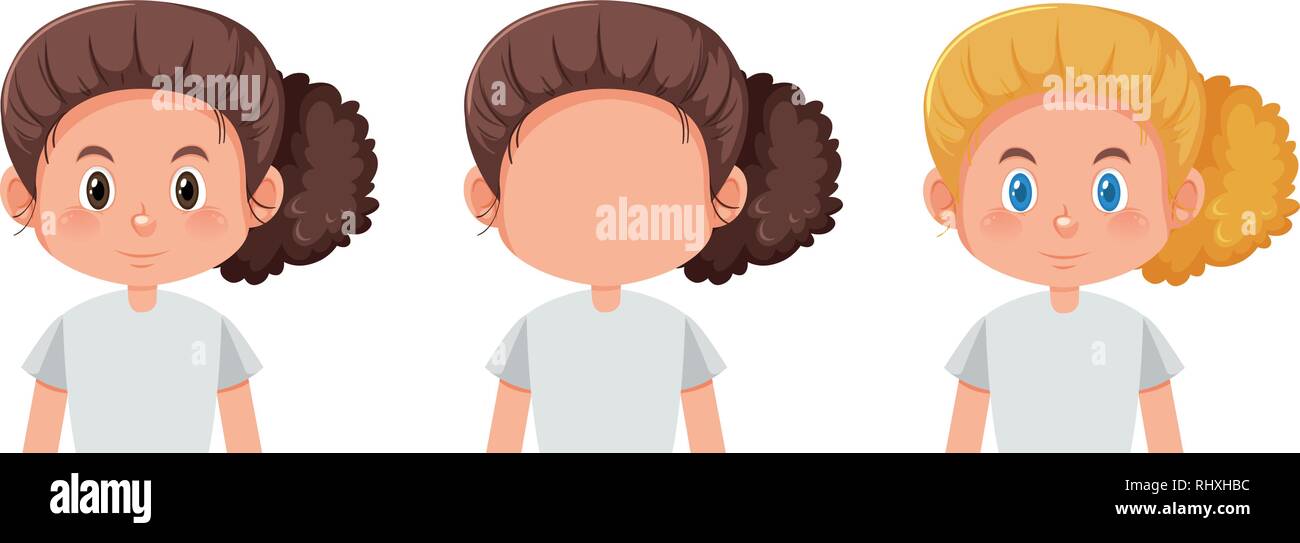 Set of girl character illustration Stock Vector Image & Art - Alamy