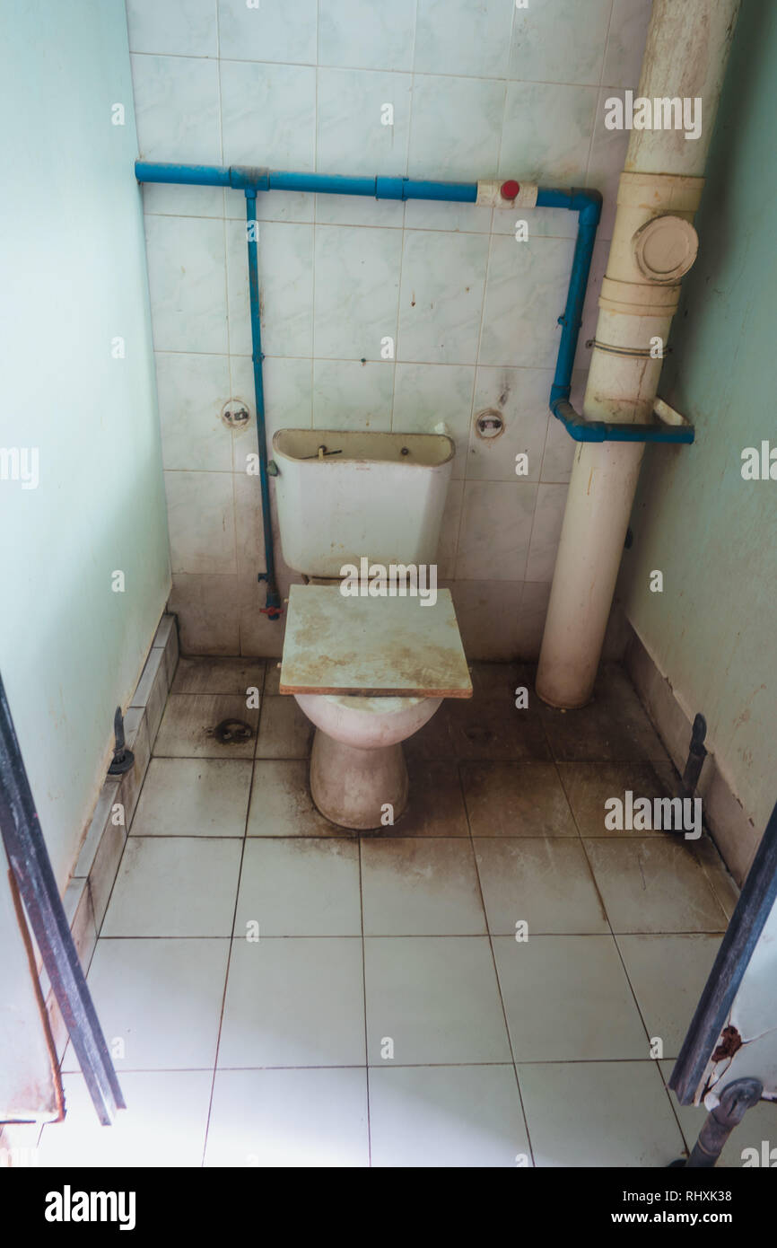 Old and rust toilet Stock Photo Alamy