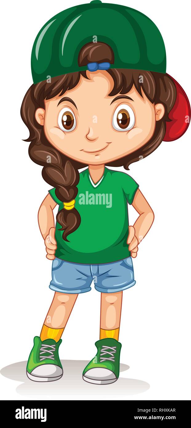 Sporty Girl Cartoon Character illustration Stock Vector Image & Art - Alamy