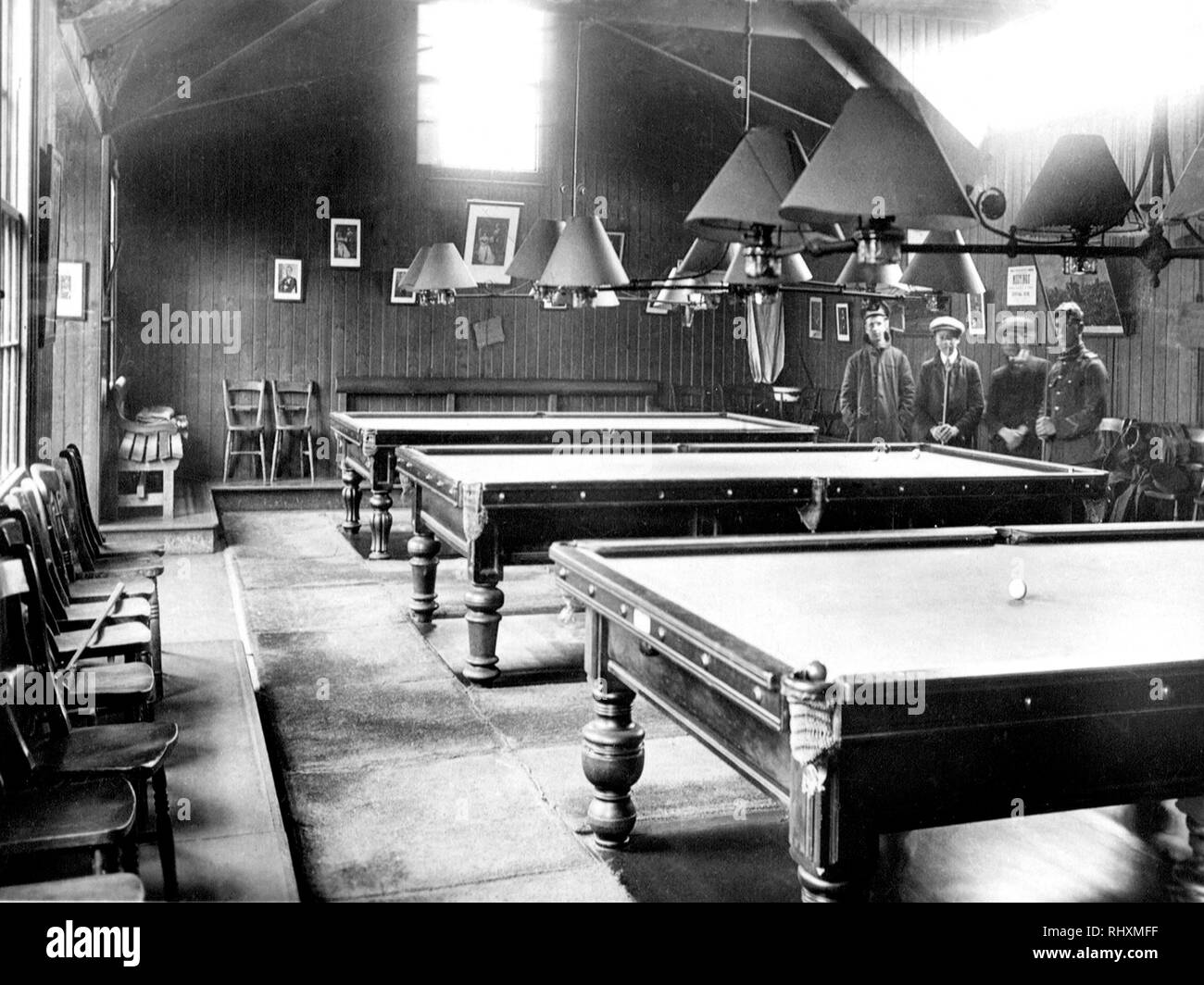 Playing Billiards Longmoor Military Camp Stock Photo Alamy   Playing Billiards Longmoor Military Camp RHXMFF 