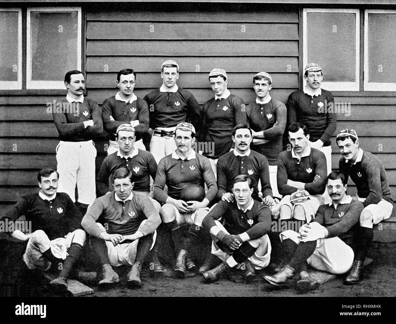 Scotland Rugby Team circa 1895 Stock Photo Alamy
