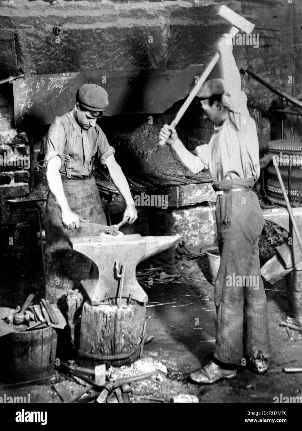 Old blacksmith Black and White Stock Photos & Images Alamy