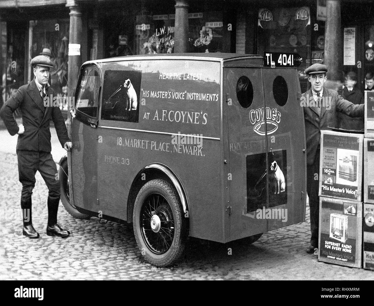 His Masters Voice radio and gramaphone retailer in Newark Stock Photo