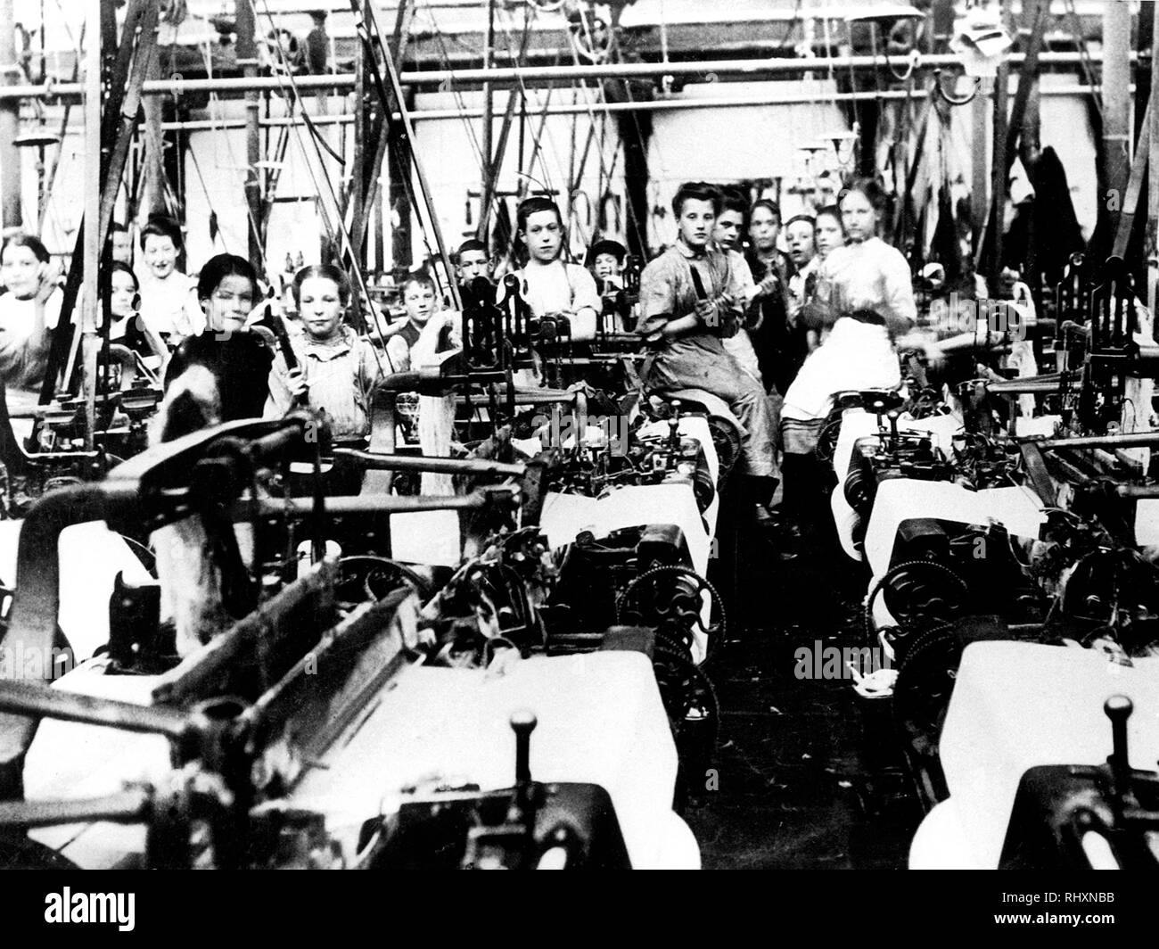 Textile Mill Workers Stock Photo - Alamy