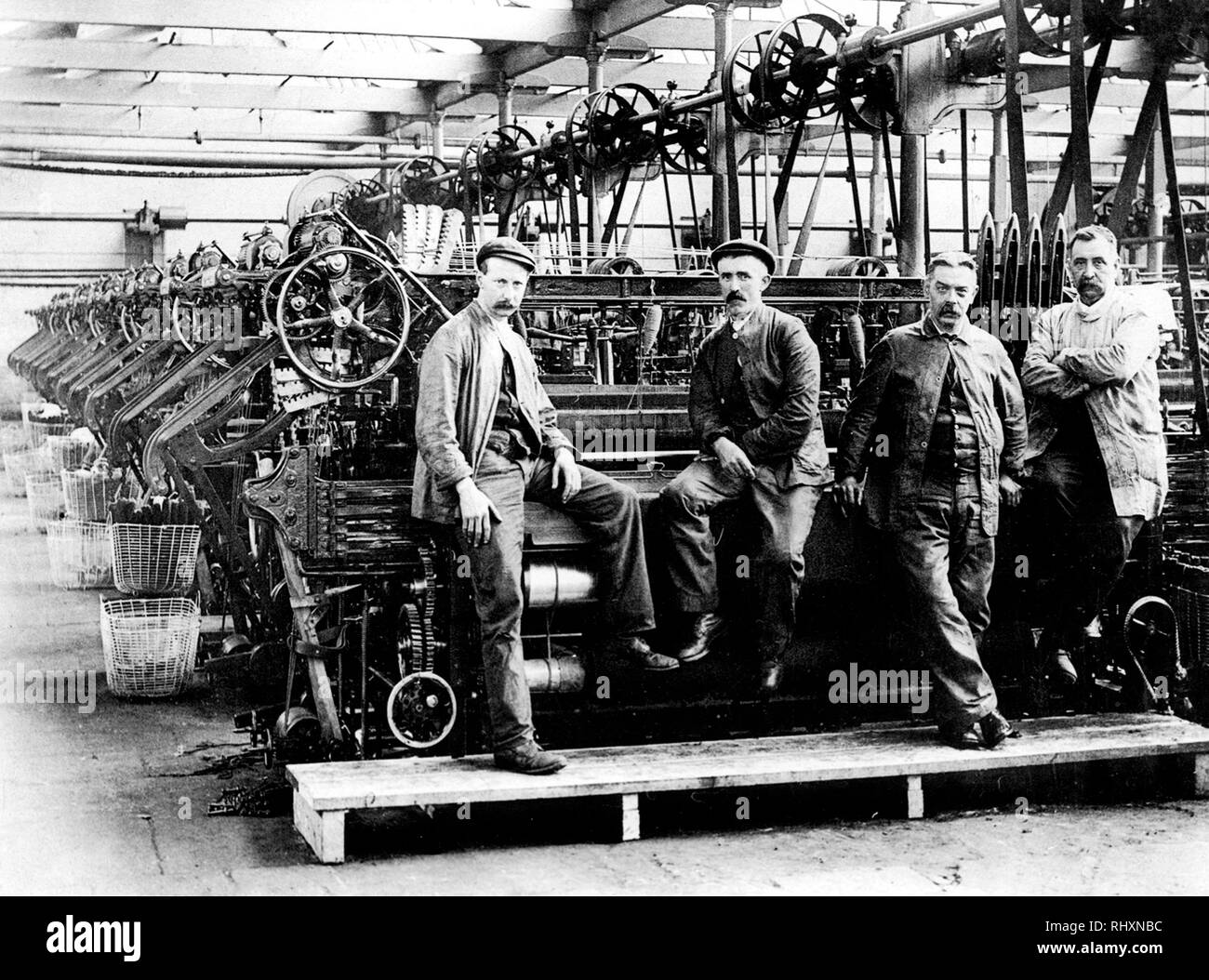 Textile Mill Workers Stock Photo - Alamy