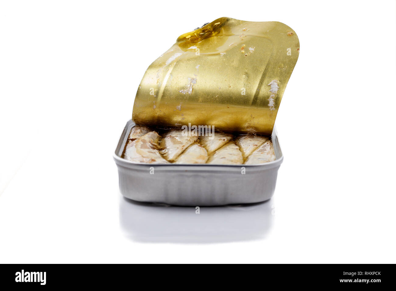 sardine can in white background Stock Photo - Alamy