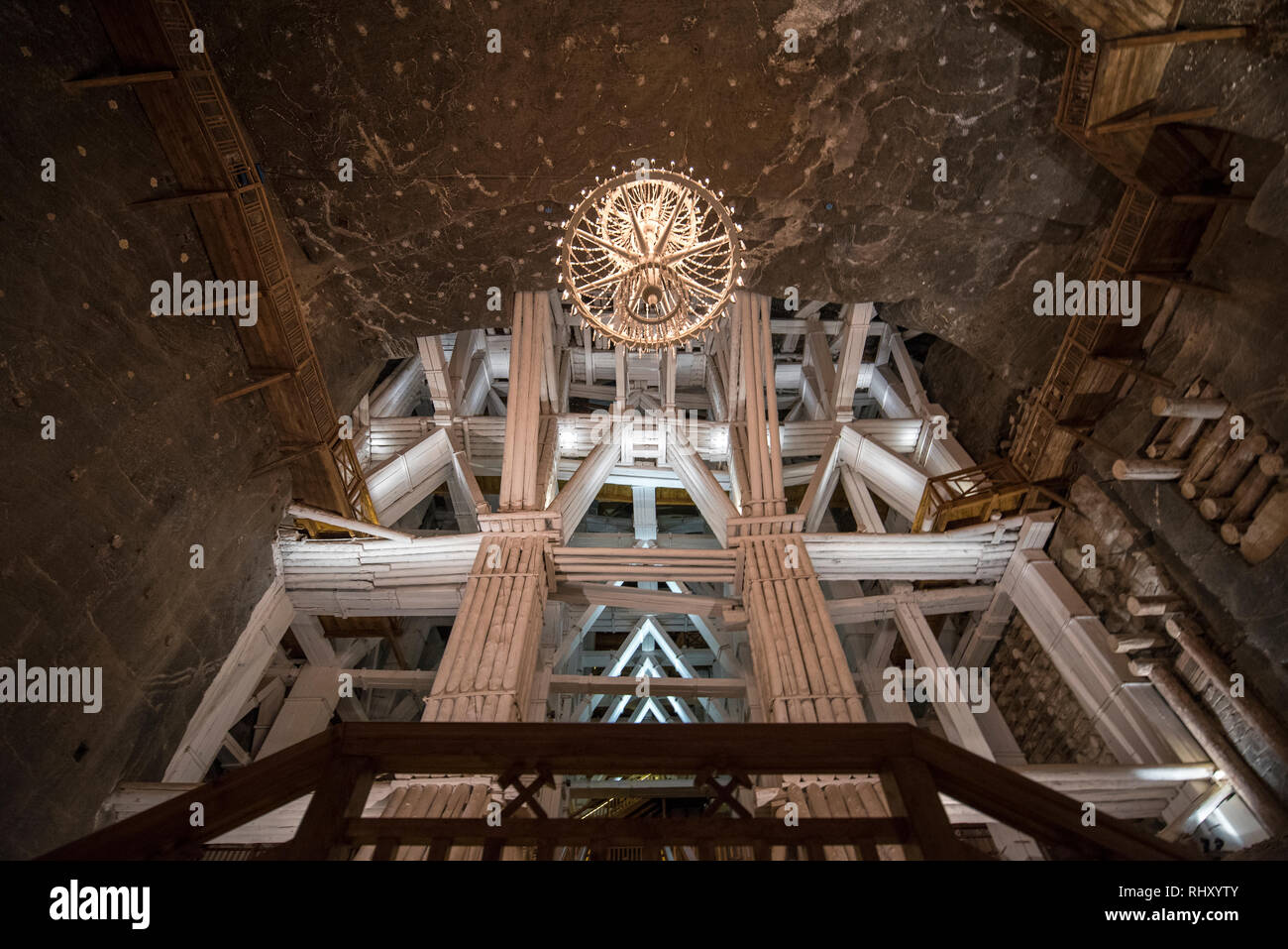 Old chandelier in Underground Michalowice Chamber in the Wieliczka Salt