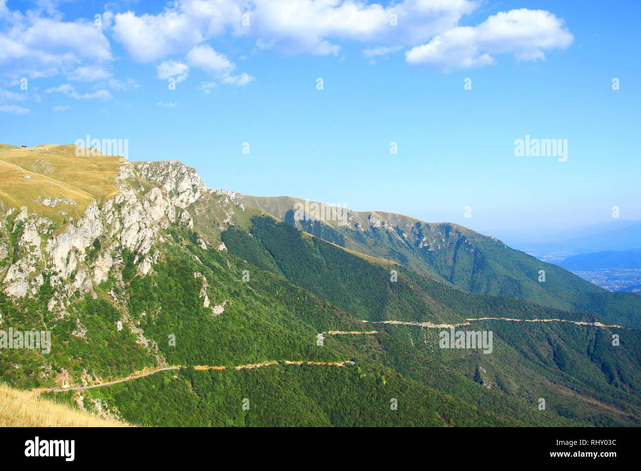 Dangerous mountain road from Travnik city to the Vlasic mountain