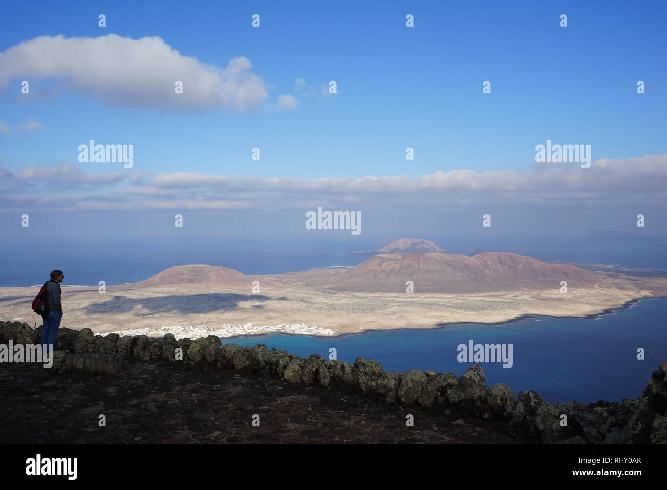 Oberste Aussichtsplattform, Mirador del Río, Lanzarote, Kanarische Inseln, Spanien Stock Photo