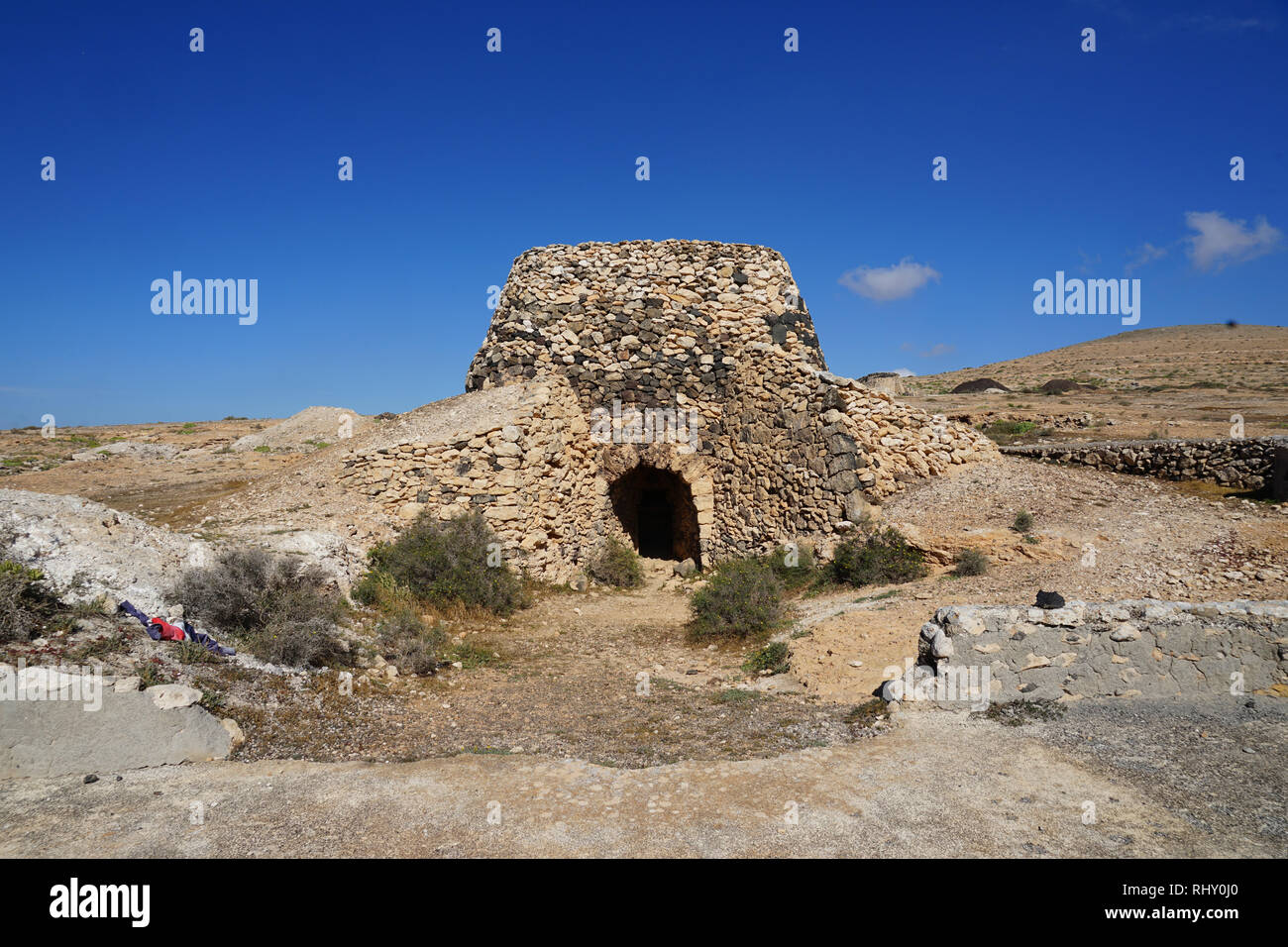 altes Steingebäude, Lanzarote, Kanarische Inseln, Spanien Stock Photo