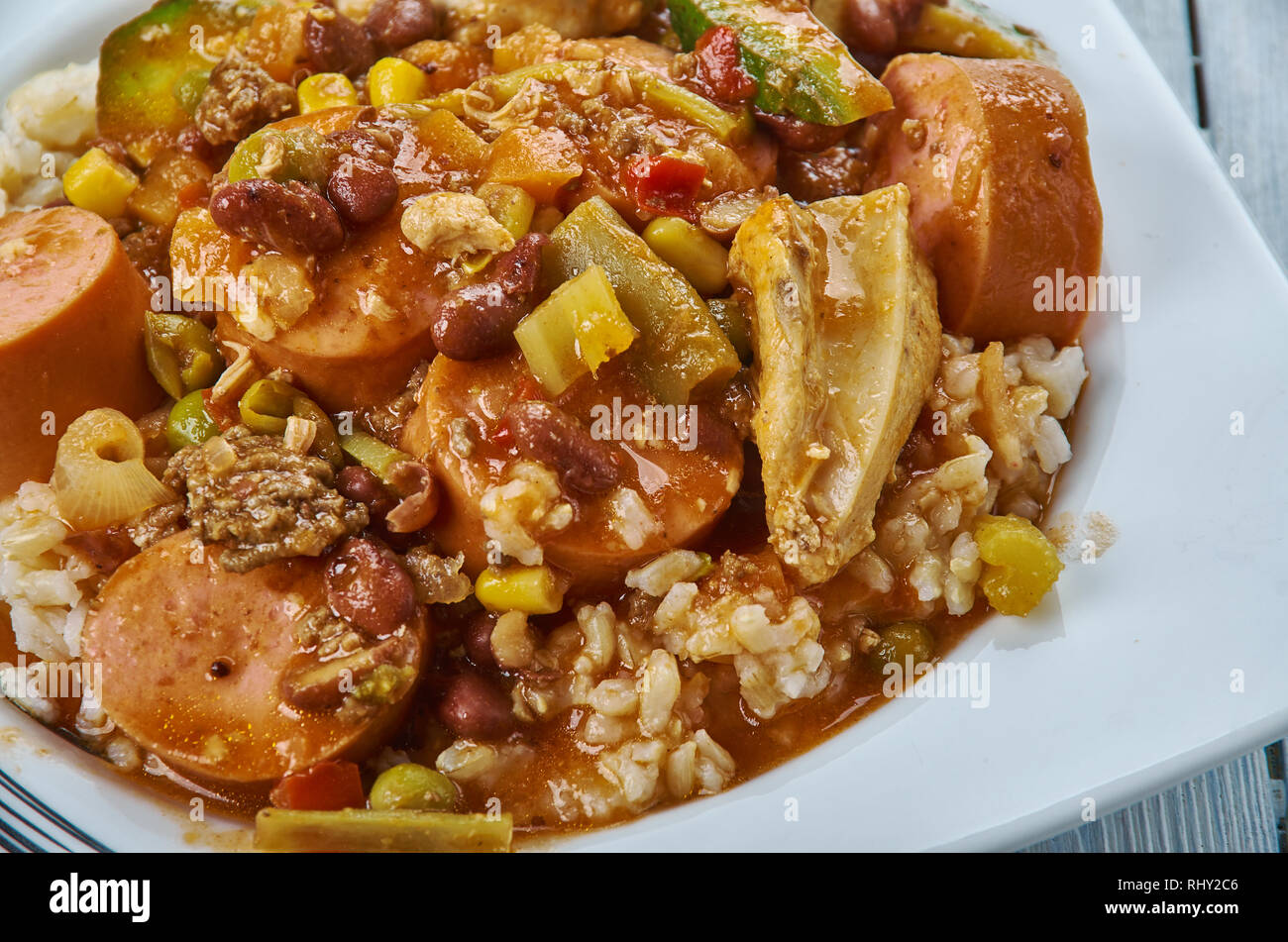 Slow Cooker Creole Chicken and Sausage, large slow cooker, combine the