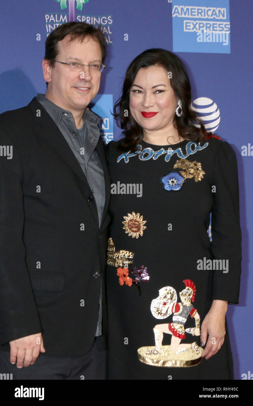 30th Palm Springs International Film Festival Awards Gala at the Palm Springs Convention Center on January 3, 2019 in Palm Springs, CA  Featuring: Phil Laak, Jennifer Tilly Where: Palm Springs, California, United States When: 03 Jan 2019 Credit: Nicky Nelson/WENN.com Stock Photo
