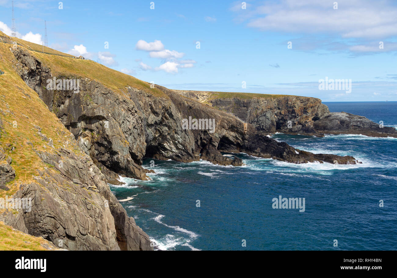 Cliffs on the coastline at Mizen Head, County Cork, Ireland Stock Photo