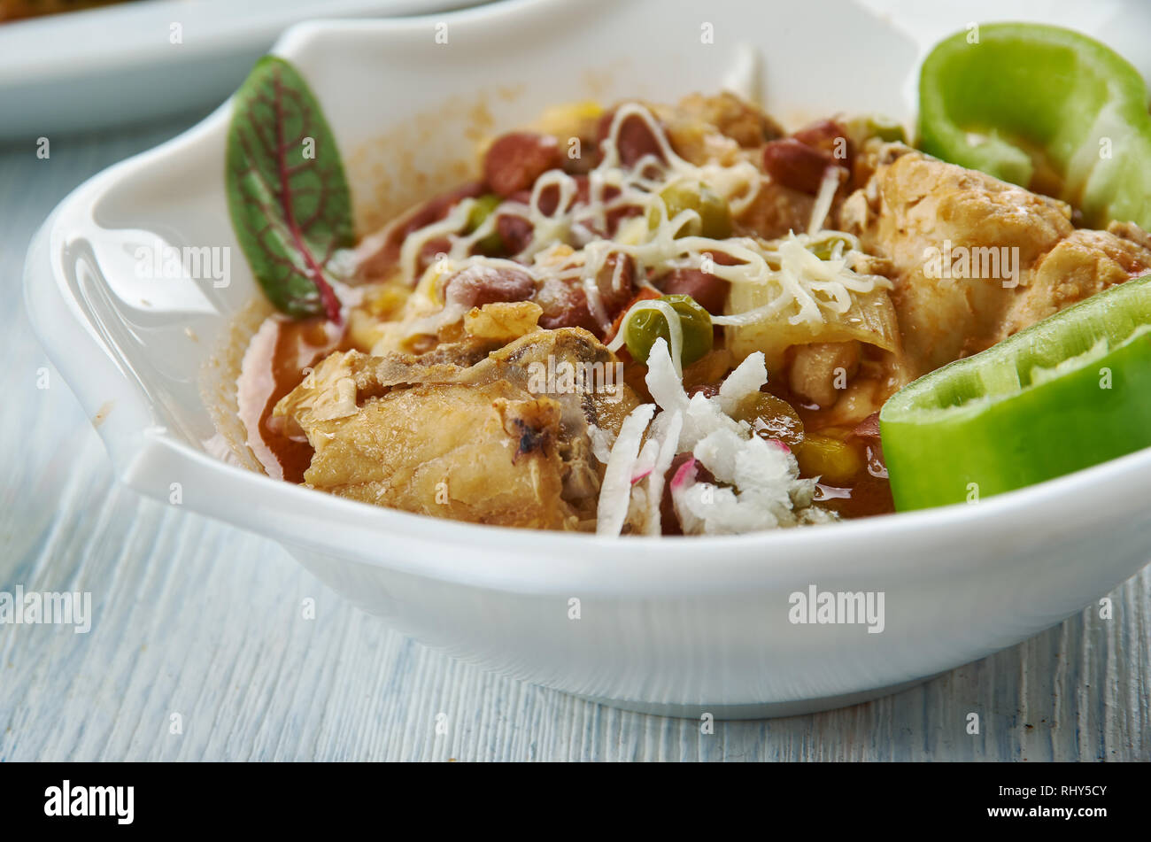 Slow Cooker TexMex Chicken Stew, TexMex cuisine, Traditional assorted