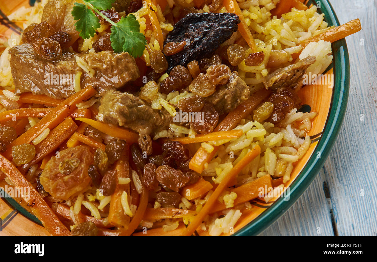 Qabili Pulao Kabuli Palaw Most Popular Dish In Afghanistan Stock Photo Alamy