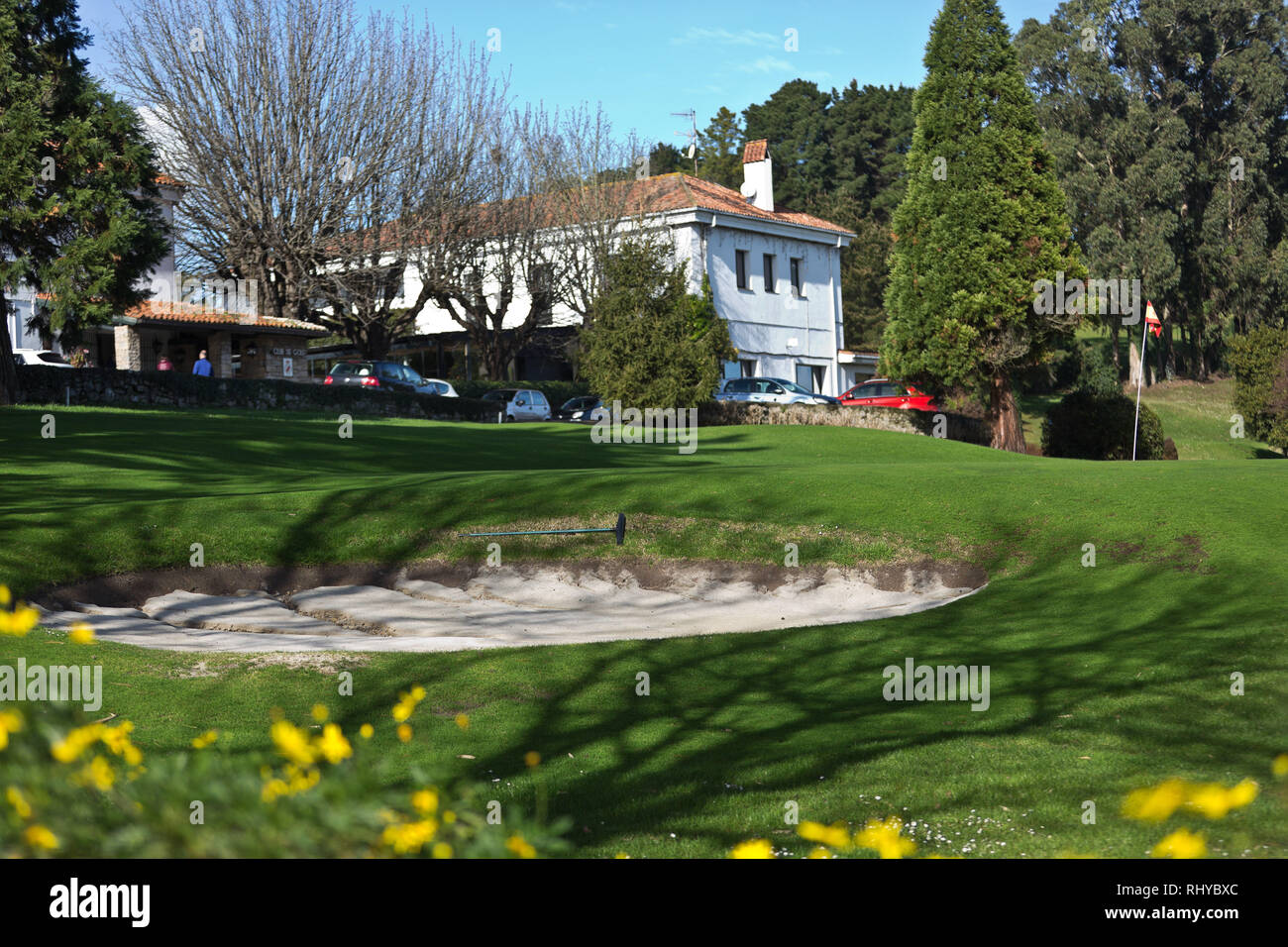 The Castiello Golf Club was inaugurated on July 17, 1958. Gijón, Asturias, Spain Stock Photo