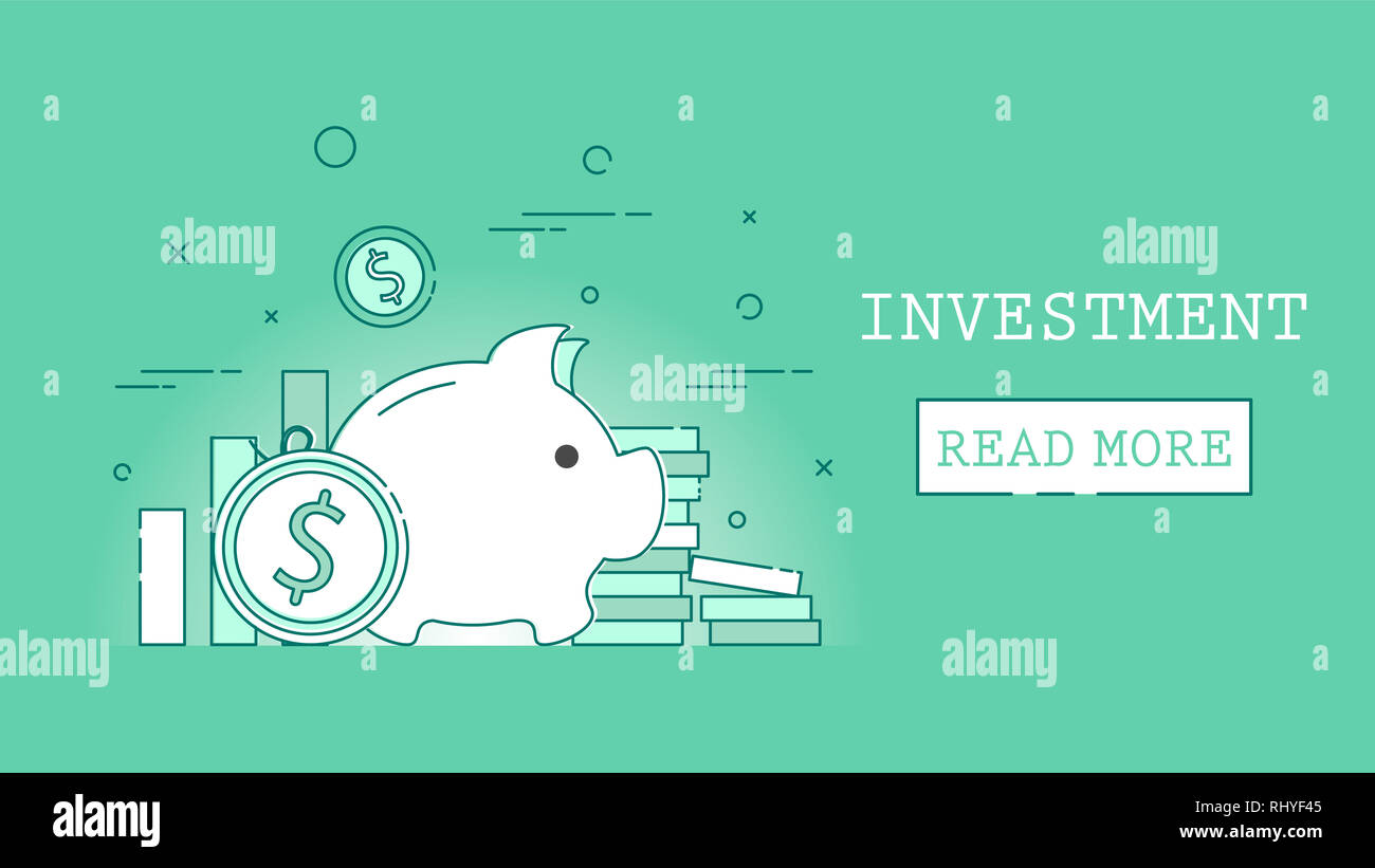Financial Investment Web Banner Business Strategy And Banking