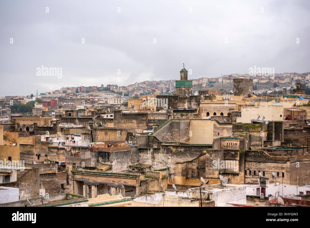 View Of The Old Medina In Fez Fes El Bali The Ancient City And The View Of The Old Medina In Fez Fes El Bali The Ancient City And The