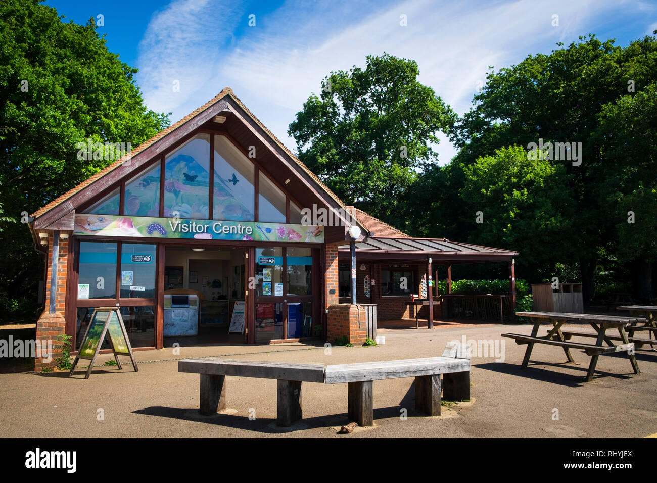 Visitor Centre at Newlands Corner park in Surrey Stock Photo Alamy