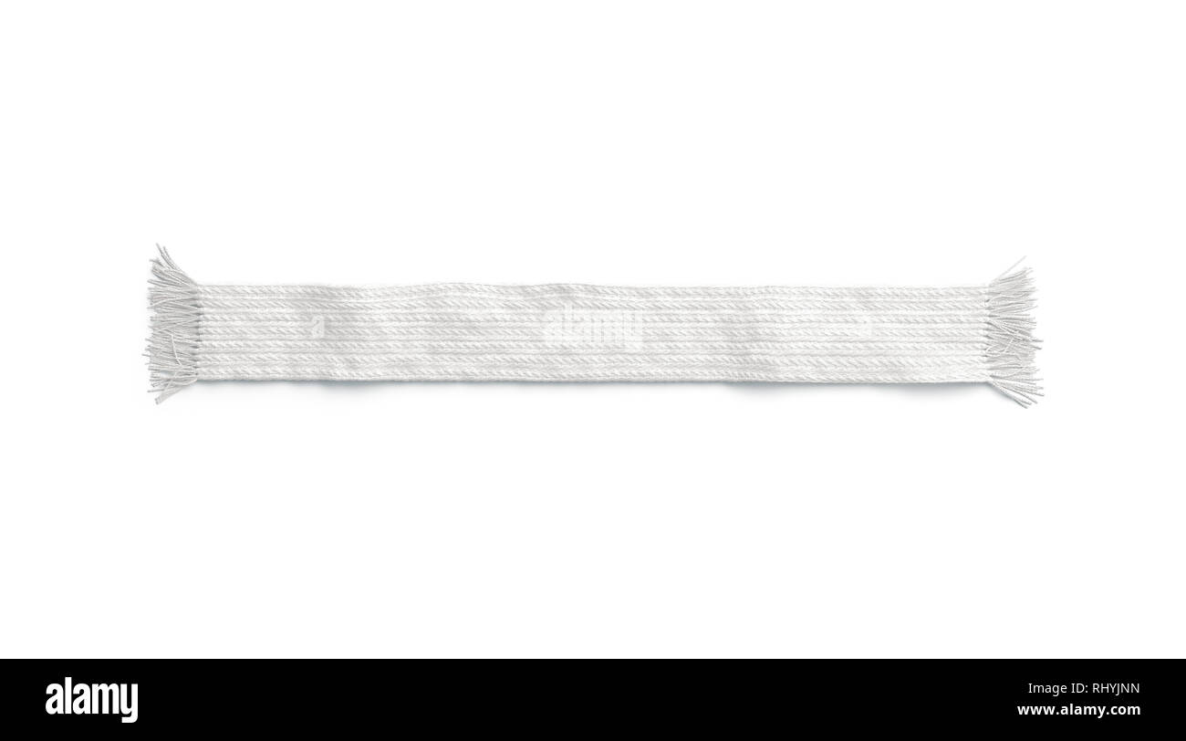 Download Blank White Wool Knitted Scarf Mockup Isolated Top View 3d Rendering Empty Handmade Garment Mock Up Clear Christmas Or Football Textile Accessory Template Stock Photo Alamy