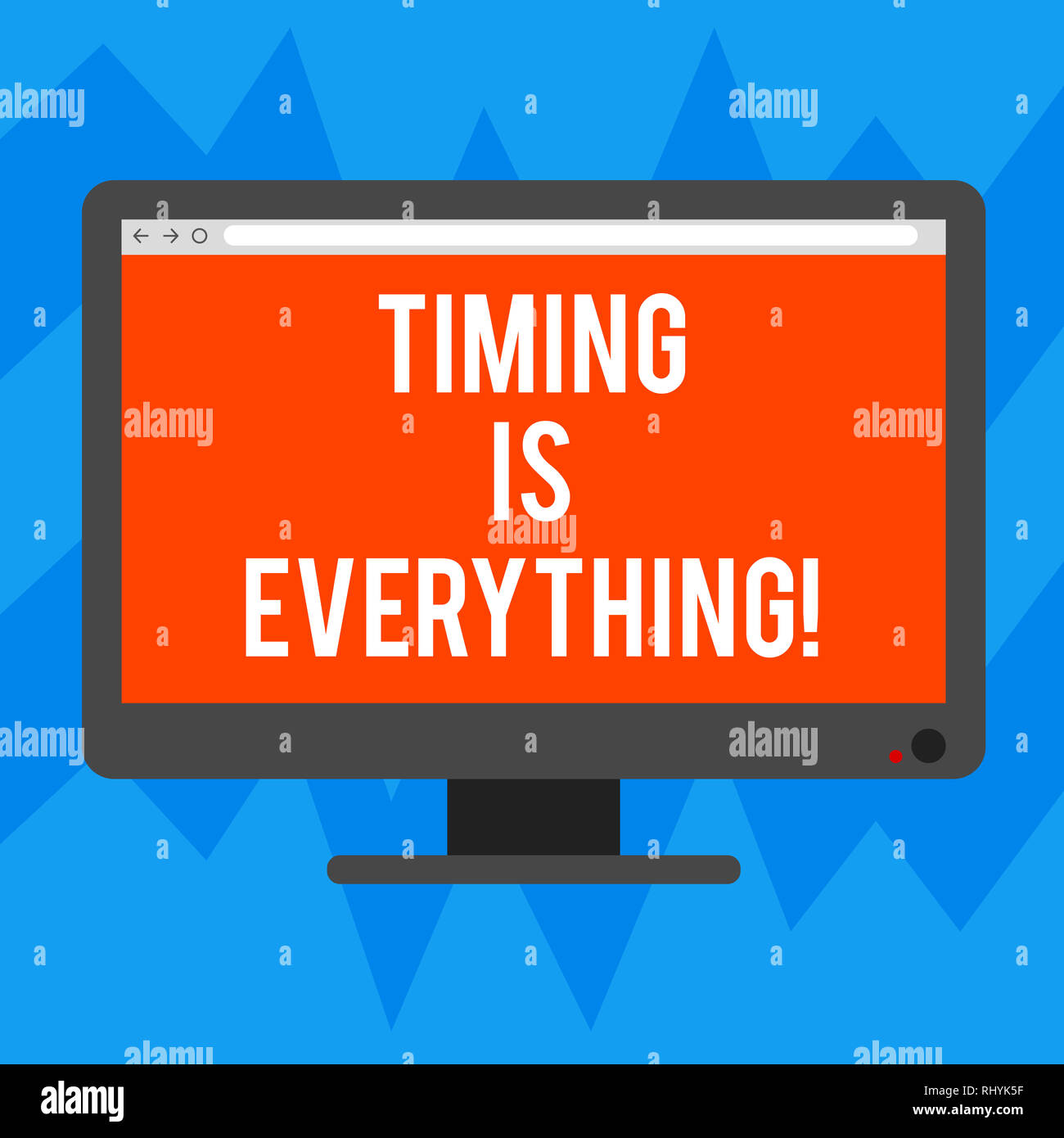 Text sign showing Timing Is Everything. Conceptual photo when the time ...