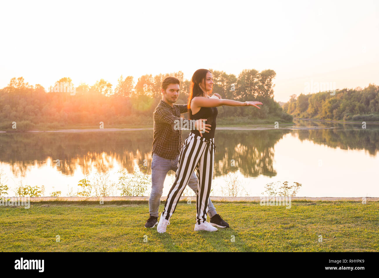 Kizomba, bachata, zouk and latin social dance concept Man and woman