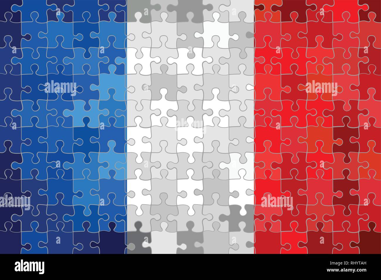 France flag made of puzzle background - Illustration Stock Vector Image ...