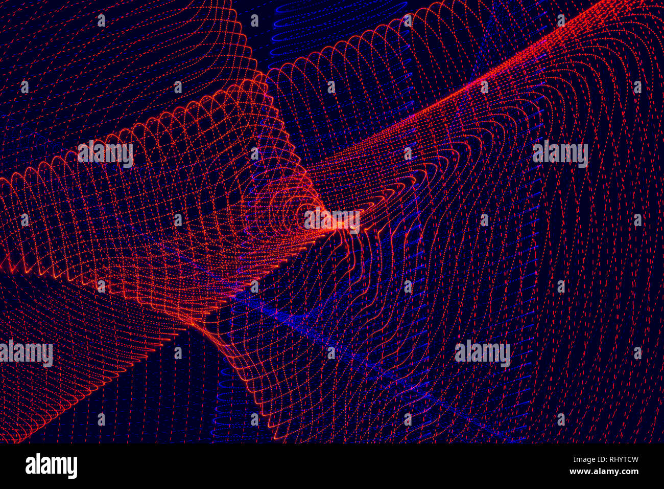 Colorful and abstract lines curved shapes on black background. Abstract ...
