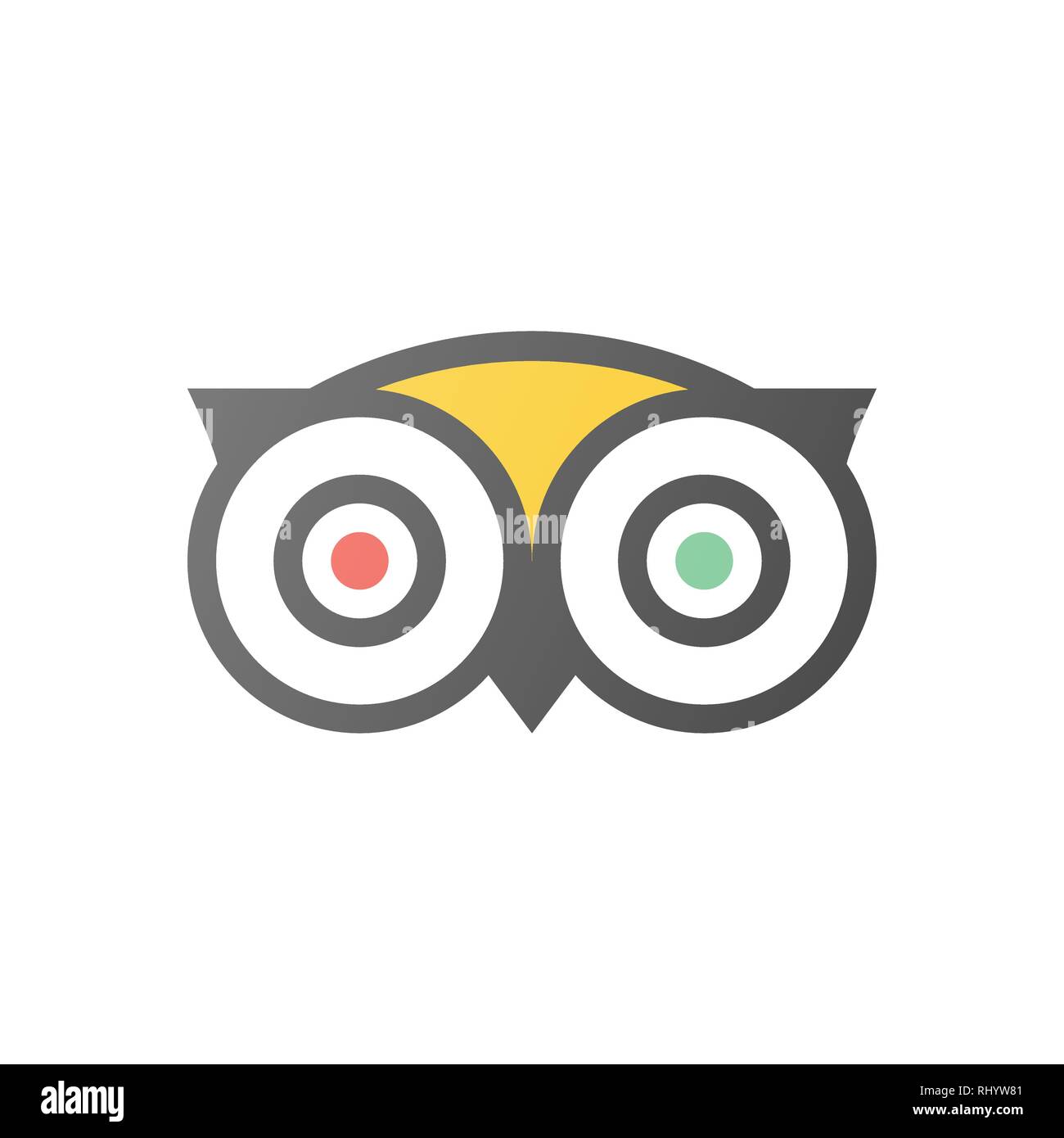 Tripadvisor logo icon vector - popular service with rating of hotels and attractions for travel. Stock Vector