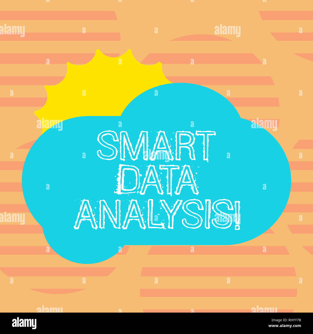 Word writing text Smart Data Analysis. Business concept for collecting and analyzing infos to make better decisions Sun Hiding Shining Behind Blank Fl Stock Photo