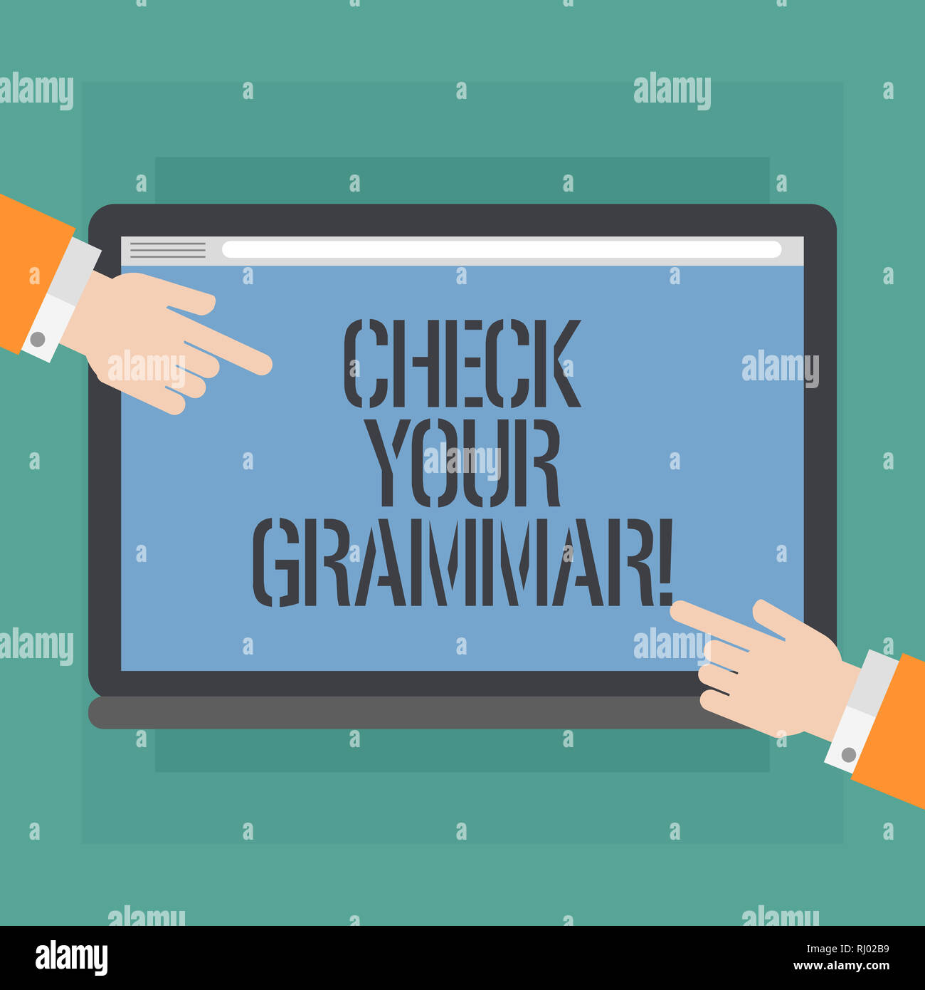 Conceptual hand writing showing Check Your Grammar. Business photo showcasing Contextual spelling correction punctuation proofreading Hu analysis Hand Stock Photo