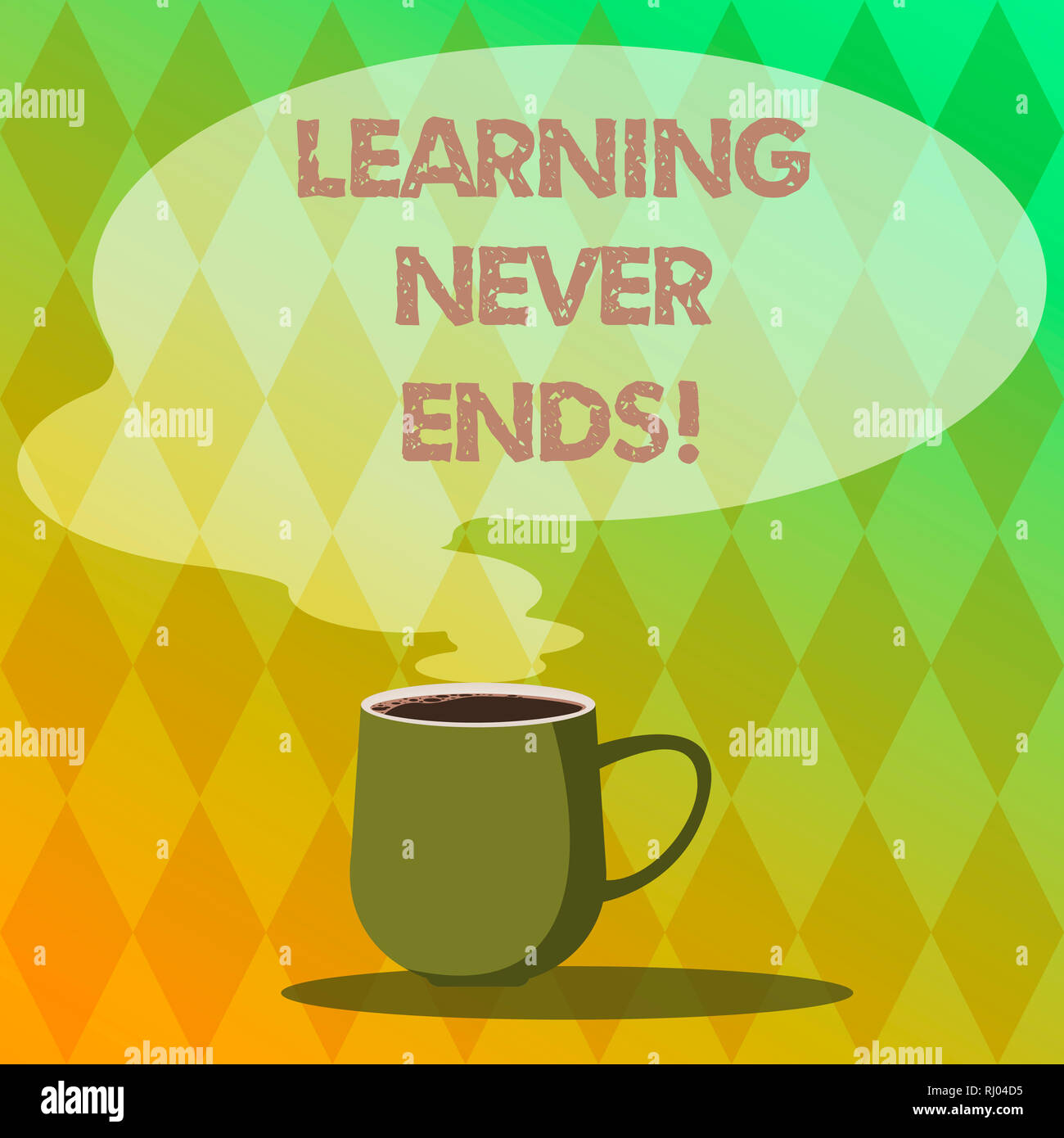 Handwriting text writing Learning Never Ends. Concept meaning knowledge ...