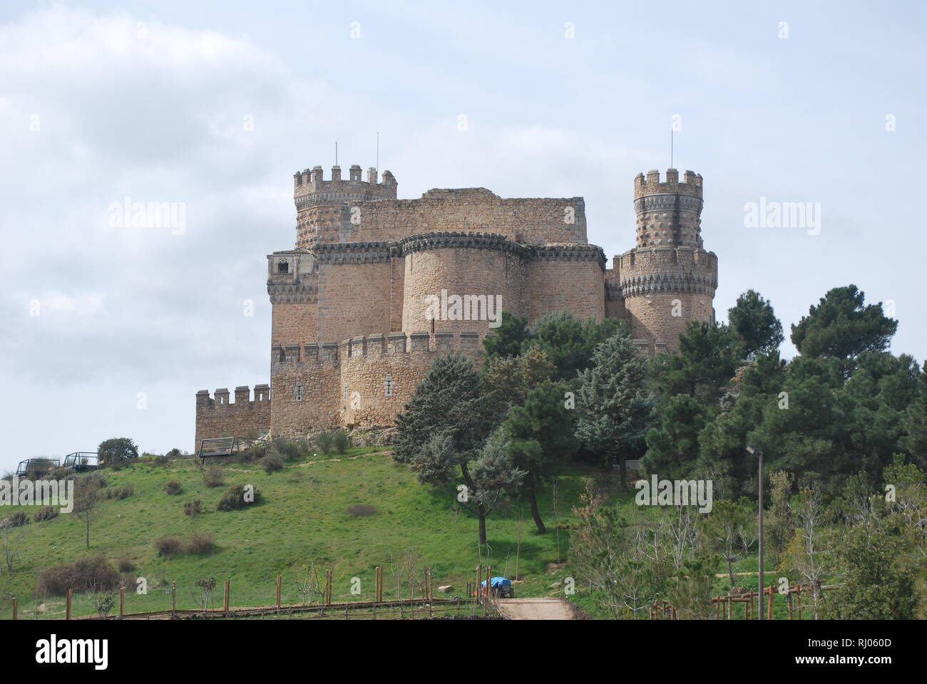 Castle of Manzanares el Real in central Spain Stock Photo