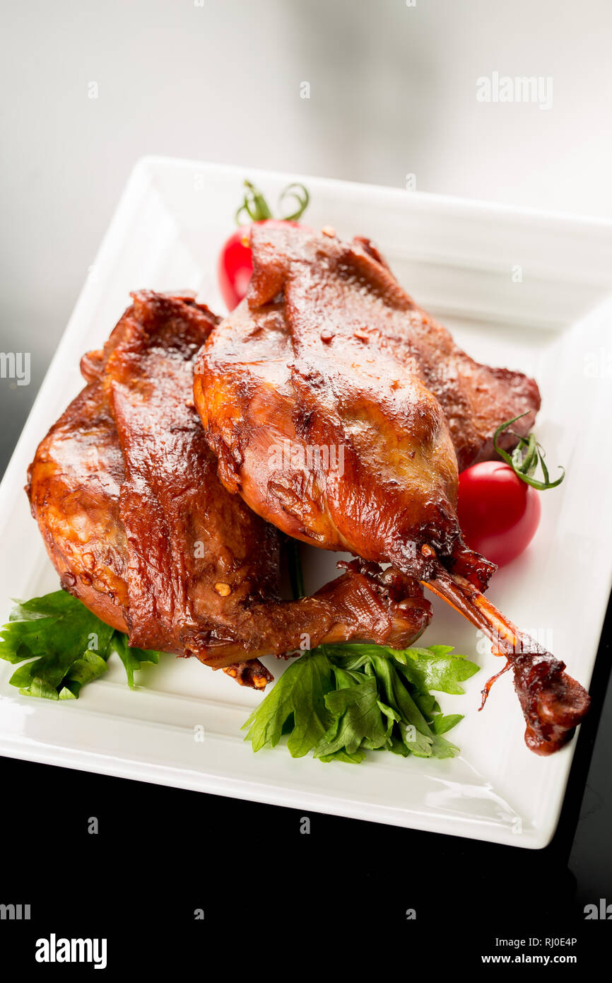 Braised duck legs, Chinese cuisine Stock Photo - Alamy