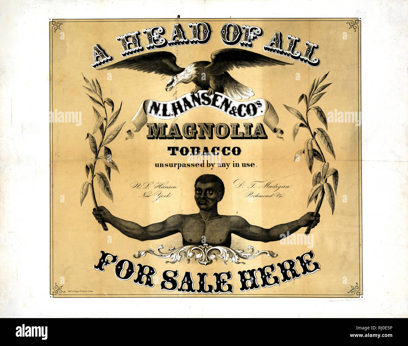 tobacco 1800 1800s tobacco advertisement hi-res stock photography and images